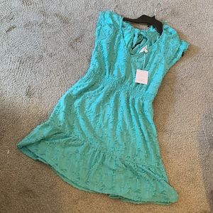 Beautiful Lauren Conrad teal lace like dress!👗
